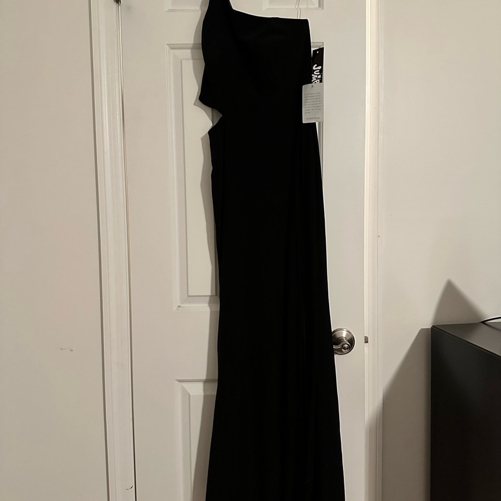 One Shoulder Black Dress